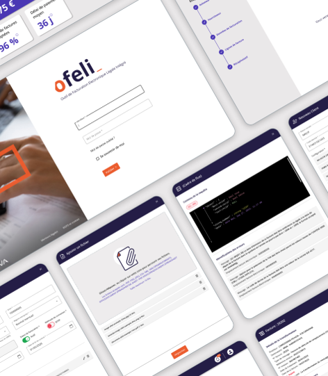 Interfaces Ofeli, plateforme de facture électronique